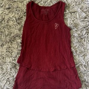 Latched Mama Nursing maroon Tank Top